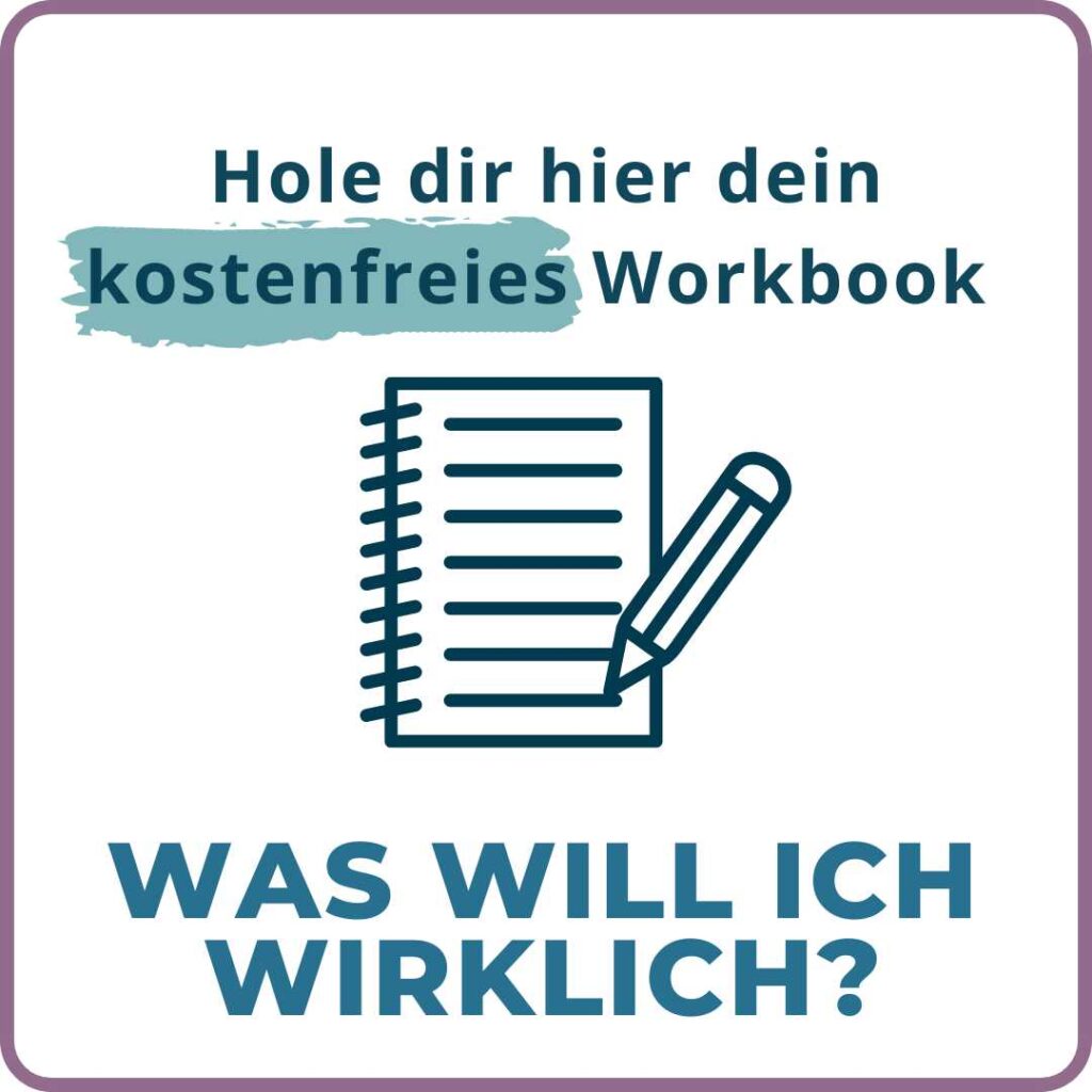 Ein Notizbuch mit Stift, wenn du auf dieses Bild klickst kommst du zur Anmeldemaske für das kostenfreie Workbook.