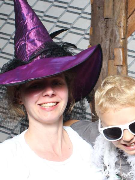 Ulrike Wolf mit Hexenhut.